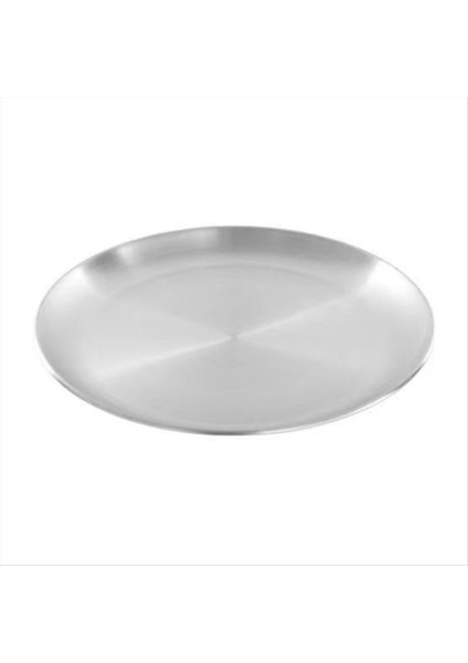 26CM Paslanmaz Çelik Kemik Tükürük Bulma Gümüş Sığ Tepsisi Metal Yemek Disk Yuvarlak Plaka Tatlı Tahsil (Yurt Dışından)