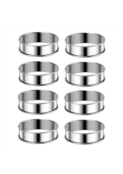 3 15 Inç Çörek Halkaları Crumpet Halkaları 16PCS Paslanmaz Çelik Çörek Halkaları Kalıplar Çift Haddelenmiş Tart Halkaları Yuvarlak Tart Halkası (Yurt Dışından) fiyatları