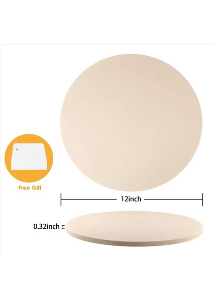3x 12 Inç Seramik Pizza Taş Pizza Fırın Taş/ Tavası Izgara ve Fırın Için - Termal Dayanıklı Dayanıklı ve Güvenli (Yurt Dışından) fiyatları
