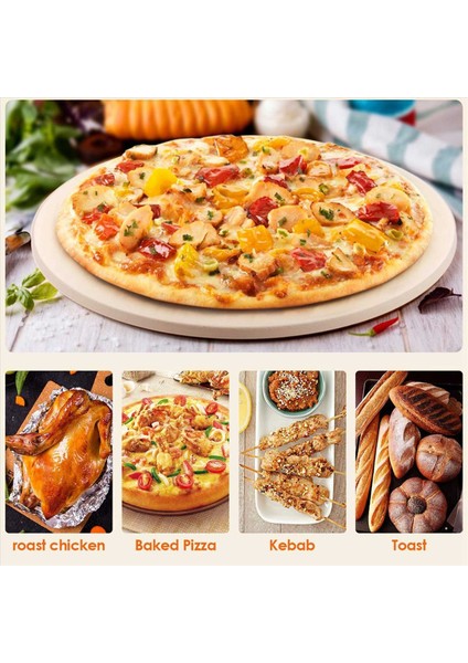 3x 12 Inç Seramik Pizza Taş Pizza Fırın Taş/ Tavası Izgara ve Fırın Için - Termal Dayanıklı Dayanıklı ve Güvenli (Yurt Dışından) fırsatları