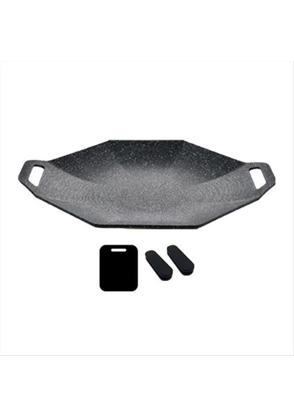 Taşınabilir Kore Barbekü Pan Plakası Tıbbi Taş Sekizgen Yapışmaz Pişirme Tepsisi Koreli Çok Fonksiyonlu Barbekü Tepsisi (Yurt Dışından)