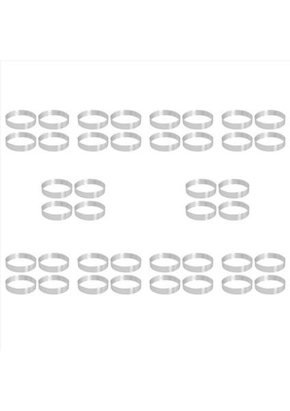 40PCS Dairesel Gözenekli Tart Halkası Alt Kule Pasta Kek Kalıp Pişirme Araçları Isı Dayanıklı Deligarlı Kek Musse Halkası 10CM (Yurt Dışından)
