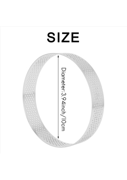 40PCS Dairesel Gözenekli Tart Halkası Alt Kule Pasta Kek Kalıp Pişirme Araçları Isı Dayanıklı Deligarlı Kek Musse Halkası 10CM (Yurt Dışından) fırsatları