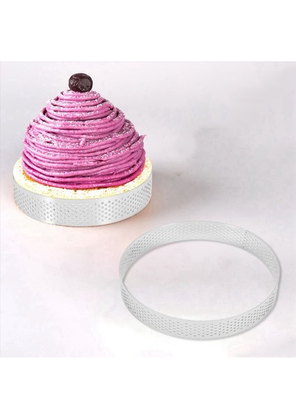 40PCS Dairesel Gözenekli Tart Halkası Alt Kule Pasta Kek Kalıp Pişirme Araçları Isı Dayanıklı Deligarlı Kek Musse Halkası 10CM (Yurt Dışından) indirimleri