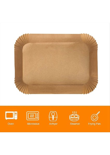 Hava Fritöz Astar Için Dikdörtgen Özel Kağıt Çift Tava Gres Emici Pişirme Kağıdı Yağı Geçirmez Barbekü Plakası Pişirme Aleti (Yurt Dışından) fiyatları