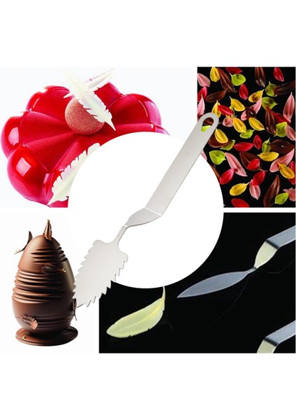 5pcs Çikolatalı Kek Dekorasyon Spatula Tüy Paslanmaz Çelik Yaprak Çikolata Spatula Pişirme Aracı Çikolata Kalıpları (Yurt Dışından) fırsatları