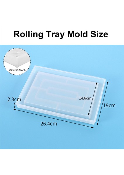 3x Reçine Kalıp Silikon Epoksi Reçine Için Büyük Dikdörtgen Haddeleme Tepsisi Kalıpları Reçine Servis Kenarlı Kalıp Kalıp (Yurt Dışından) fiyatları