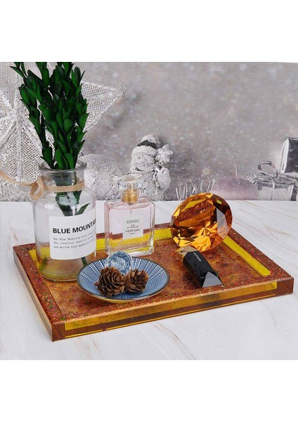 3x Reçine Kalıp Silikon Epoksi Reçine Için Büyük Dikdörtgen Haddeleme Tepsisi Kalıpları Reçine Servis Kenarlı Kalıp Kalıp (Yurt Dışından) fırsatları