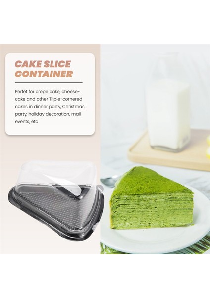 100PCS Kek Dilim Plastik Açık Kek Kabı Cheesecake Kutusu ile Blister Kutusu ile Siyah Tabanlı (Yurt Dışından) modelleri