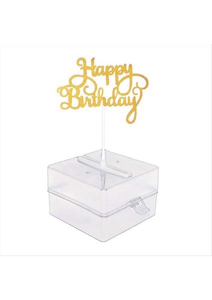 Kek Para Kutusu Seti Para Çeken Kek Yapımı Kalıp Pastası Atm Parası ile Altın Parıltı ile Mutlu Doğum Günü Kek Topper (Yurt Dışından)