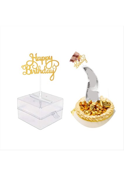 Kek Para Kutusu Seti Para Çeken Kek Yapımı Kalıp Pastası Atm Parası ile Altın Parıltı ile Mutlu Doğum Günü Kek Topper (Yurt Dışından) fiyatları