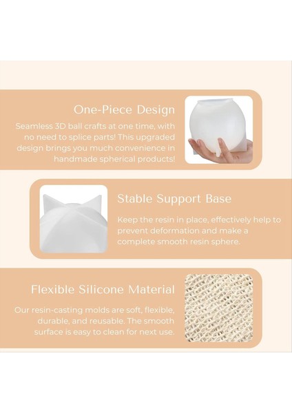 2 Adet Büyük Küre Reçine Kalıbı Dikişsiz Küre Epoksi Reçine Döküm Kalıbı Dıy El Sanatları Çiçekleri (Yurt Dışından) fırsatları