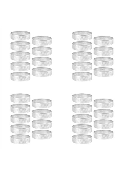 36 Paket Yuvarlak Tart Halkası Mousse Halkaları Paslanmaz Çelik Isıya Dayanıklı Delikli Köpek Halkaları Metal Yuvarlak Halka Kalıp (Yurt Dışından)