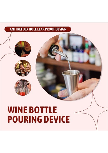 6 Adet Paslanmaz Çelik Dökücüler Hız Dökücü Likör Şişesi Dökücüler ve Sirke Konik Durma Spout Kapalı Toz Kapakları (Yurt Dışından) indirimleri