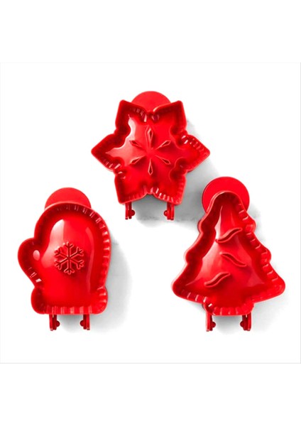 3pcs Mini Pasta Yapımcıları Için El Pasta Kalıpları Noel Partisi Pişirme Malzemeleri Parti Hamur Baskı Cep Pasta Kalıpları (Yurt Dışından)