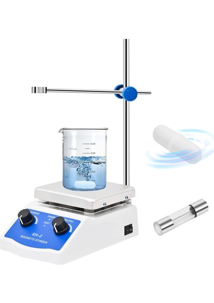 Laboratuvar Manyetik Karıştırıcı Plakası Kimya Ekipmanı Için Sıcak Karıştırma Mikseri 1000ML Kapasite 100-2000 Rpm Hız Reçinesi Abd Fişi (Yurt Dışından)