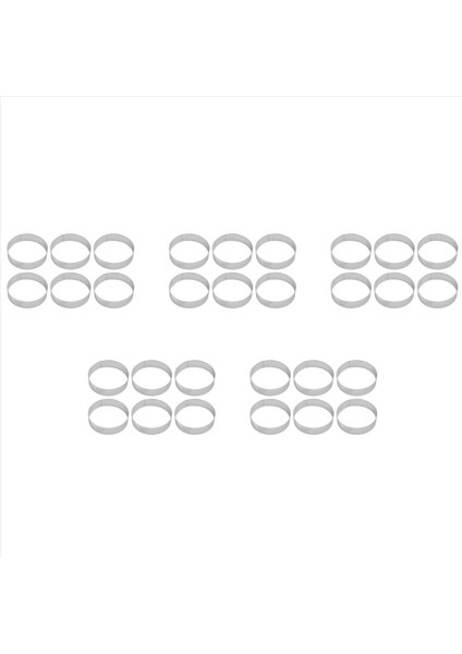 30 Paket Paslanmaz Çelik Tart Halkaları Isıya Dayanıklı Delikli Kek Köpüğü Kek Halkası Kalıbı Yuvarlak Kek Pişirme Aletleri (Yurt Dışından)