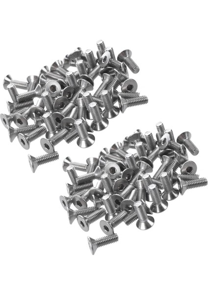 100 Pcs Paslanmaz Çelik Counterk Vidalar Altıgen Soket Hex Anahtar Cıvataları M4 x 12MM (Yurt Dışından)