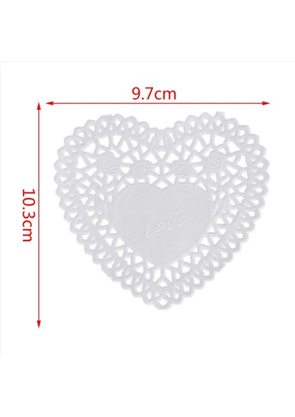 300PCS 4 Inç Beyaz Aşk Kalp Kağıdı Dantel Doilies Için Karton Yapım Scrapbooking (Yurt Dışından) modelleri