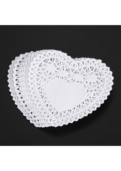 300PCS 4 Inç Beyaz Aşk Kalp Kağıdı Dantel Doilies Için Karton Yapım Scrapbooking (Yurt Dışından) fırsatları