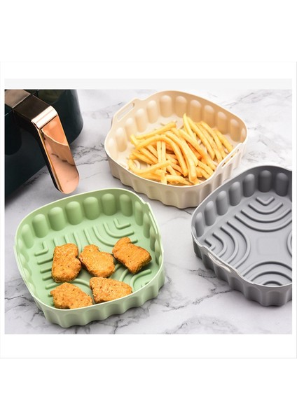 2pcs Hava Fritöz Silikon Fırın Tepsisi Yeniden Kullanılabilir Kare Hava Fritöz Tava Silikon Kalıp Mikrodalga Pedler Pişirme Mat Kap Tepsisi E (Yurt Dışından) fırsatları