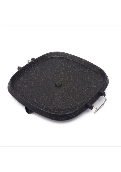 Kore Barbekü Izgara Pan Kore Tarzı Kare Barbekü Tabak Taş Taşınabilir Gaz Sobası Barbekü Izgara Ev Açık Yemek Pişirme (Yurt Dışından)