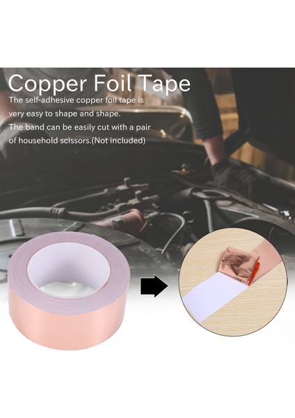 Bakır Folyo Bandı 50MM x 30M Emı Koruması Için Elektrikli Onarımlar Için Iletken Yapıştırıcı Salyangoz Bariyer Bant Gitar (Yurt Dışından) indirimleri