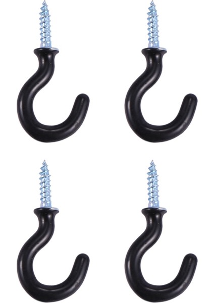 100 Adet 1 1 Inç Fincan Kupa Kanca Omuzlu Metal Vidalı Plastik Kaplı Asılı Siyah (Yurt Dışından) fırsatları