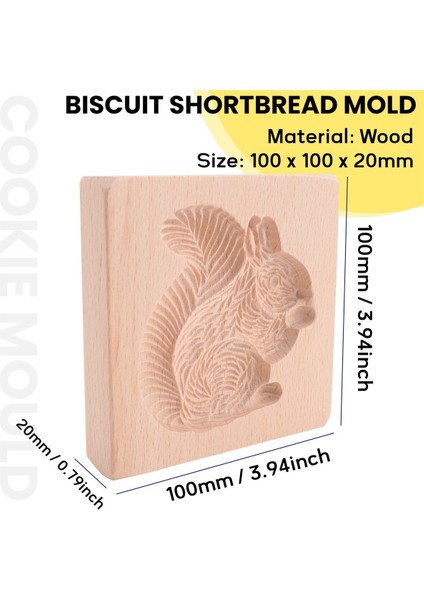 Kurabiye Kalıp Kalıp Kalıp Ahşap Bisküvi Kesici Çerez Kalıp Kesici Gingerbread Bisküvi Kısayol Kalıp (Squirrel) (Yurt Dışından) fırsatları