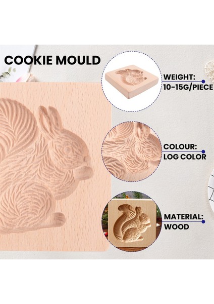Kurabiye Kalıp Kalıp Kalıp Ahşap Bisküvi Kesici Çerez Kalıp Kesici Gingerbread Bisküvi Kısayol Kalıp (Squirrel) (Yurt Dışından) indirimleri