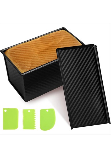 Hamurlu Sıyırıcı Kesici-Pullman Somun Tavası ile Ekmek Tavaları Kapaklı Ev Yapımı Sandviç Ekmek ve Pişirme (Yurt Dışından) indirimleri