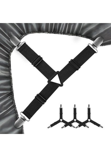 Kavrama Kaymaz Yatak Tabakası Kayışı Demir Klipsli Ayarlanabilir Elastik Bağlantı Elemanları Takılmış Çarşaflar Için Yatak Sayfası Tutucu Kolay Kurulum (Yurt Dışından) fiyatları