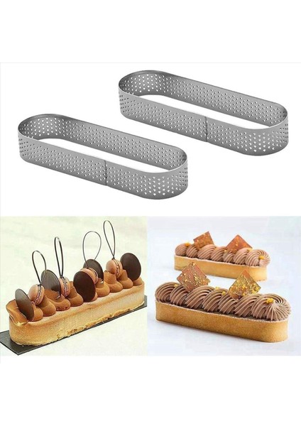 48PCS Oval Tartlet Kalıpları Fransız Tatlı Fare Pruvası Meyve Turtası Zil Quiche Quiche Quiche Kek Kalıp Paslanmaz Çelik Tart Köpük Halka (Yurt Dışından) fiyatları