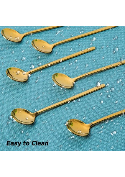 16 Paket Altın Kaplamalı Paslanmaz Çelik Kahve Kaşığı Kahve Şekeri Tatlı Kek Dondurma Için Mini Çay Kaşığı (Yurt Dışından) indirimleri