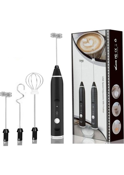 Elektrikli Süt Frothers Handheld Kablosuz Blender USB Mini Kahve Makinesi Çırpma Mikseri Cappuccino Krem Yumurta Gıda Blender A (Yurt Dışından)