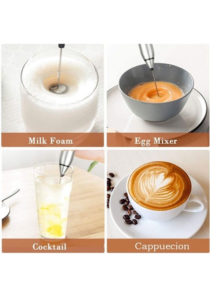 Elektrikli Süt Frothers Handheld Kablosuz Blender USB Mini Kahve Makinesi Çırpma Mikseri Cappuccino Krem Yumurta Gıda Blender A (Yurt Dışından) indirimleri