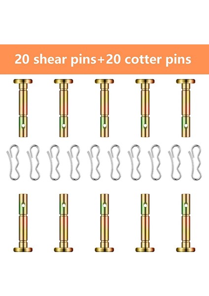 80 Adet Kesme Pimleri ve Cotter Pimleri 738-04124 ve 714-04040 Yedek Kesme Pimi ve Papyon Kilidi Cotter (Yurt Dışından) modelleri