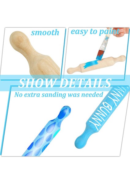 30 Adet Ahşap Mini Yuvarlanma Pimi 6 Inç Uzunluğunda Mutfak Pişirme Pimi Küçük Ahşap Hamur Silindiri Çocuklar Için Fondan (Yurt Dışından) fırsatları