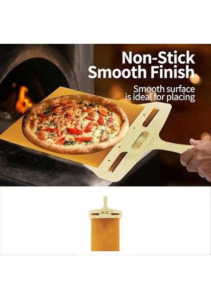 Kayar Pizza Pay - Pizel Pizza Hamuru Için Yapışmaz Kolay Transfer Kayan Pizza Kürek Kolu Pizza Spatula (Yurt Dışından) modelleri