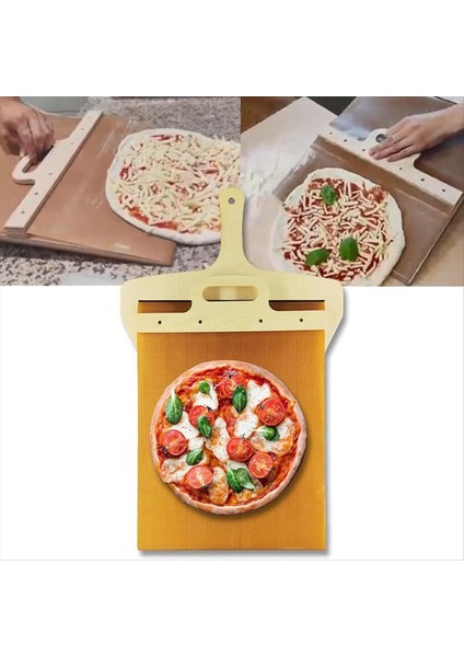 Kayar Pizza Pay - Pizel Pizza Hamuru Için Yapışmaz Kolay Transfer Kayan Pizza Kürek Kolu Pizza Spatula (Yurt Dışından) fırsatları