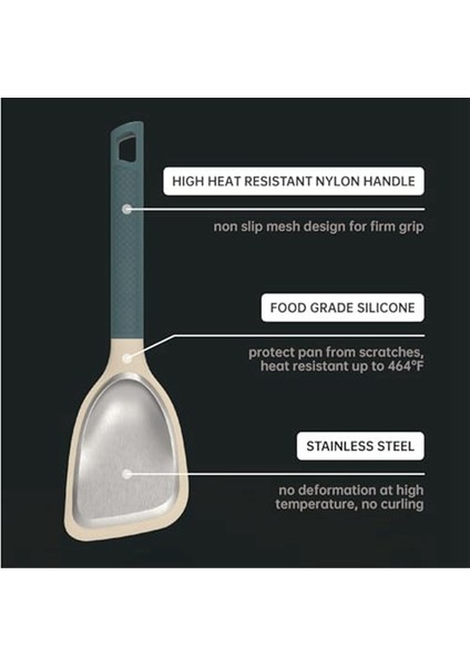Silikon Spatula Yapışmaz Turner Balık Biftek Naylon Saplı Isıya Dayanıklı Mutfak Mekanları (10IN ve 13IN) (Yurt Dışından) indirimleri