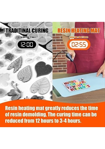 Zamanlayıcı ve Kapaklı Reçine Isıtma Pedi Kiti Reçine Kürleme Pedi Anahtar Zincirler Için Epoksi Kurutma Pedi Dıy Meraklıları Ab Fişi (Yurt Dışından) fiyatları