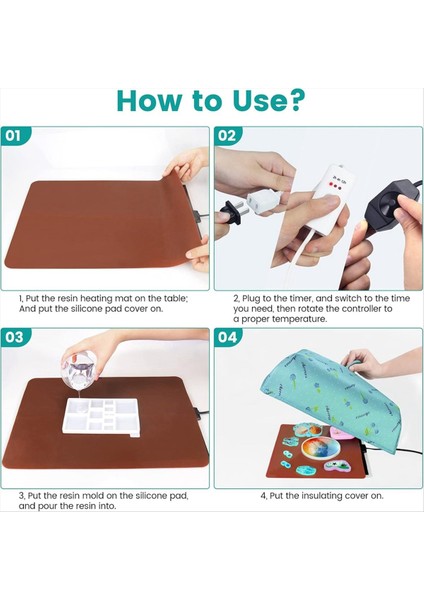 Kapak Zamanlayıcısı ile Epoksi Reçine Isıtma Pedi Reçine Kalıp Isıtma Pedi Hızlı Kürleme Kurutma Isıtma Makinesi Abd Fiş (Yurt Dışından) indirimleri