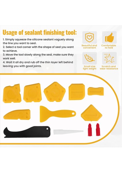 12 Adet Kalifiktirme Alet Kiti Silikon Sızdırmazlık Maddesi Kaplama Aracı Harç Kazıyıcı Kalafat Çıkarıcı ve Kalafat ve Kalafat Kapakları (Yurt Dışından) indirimleri