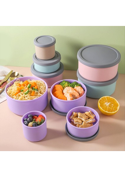 Silikon Gıda Depolama Kapları Kaplamalı Sızıntı Kanıtı Alan Tasarrufu Yeniden Kullanılabilir Yemek Hazırlığı Mutfak Için Hava Etki Kapları C C Için (Yurt Dışından) indirimleri
