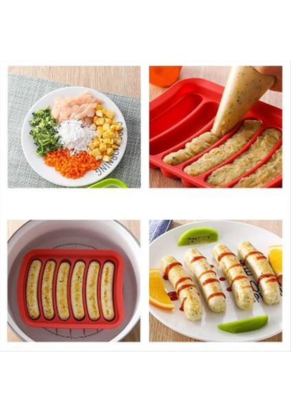 Silikon Sosis Yapıcı Kalıp Diy Silikon El Yapımı Hamburger Hot Dog Kalıp Yeniden Kullanılabilir Mutfak Aksesuarları Gadget (Yurt Dışından) fırsatları