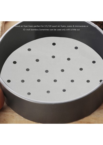 100PCS Hava Fritöz Astarları 9 Inç Bambu Vapur Astarları Premium Delikli Parşömen Buhar Kağıtları Yapışmaz Buharlayıcı Mat 5 3 &amp 5 8 Qt Hava Fryerları/pişirme/pişirme Için (Yurt Dışından) fiyatları
