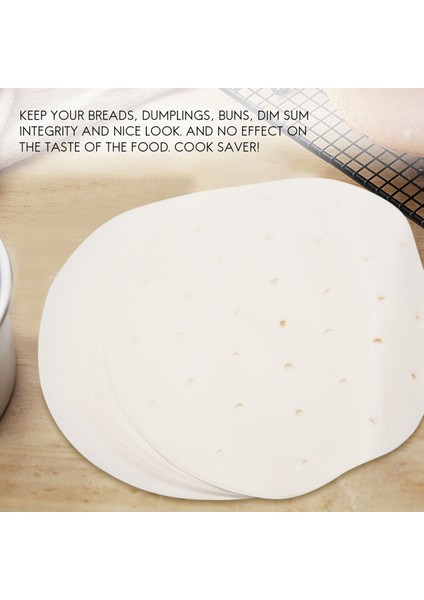 100PCS Hava Fritöz Astarları 9 Inç Bambu Vapur Astarları Premium Delikli Parşömen Buhar Kağıtları Yapışmaz Buharlayıcı Mat 5 3 &amp 5 8 Qt Hava Fryerları/pişirme/pişirme Için (Yurt Dışından) fırsatları