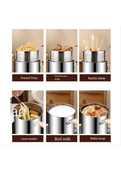 Çok Amaçlı Kızartma Tenceresi Tutamaklı Süt Tenceresi Paslanmaz Çelik Fritöz Fritöz Pişirme Tenceresi Tavan Tavası Küçük Pot (Yurt Dışından) modelleri