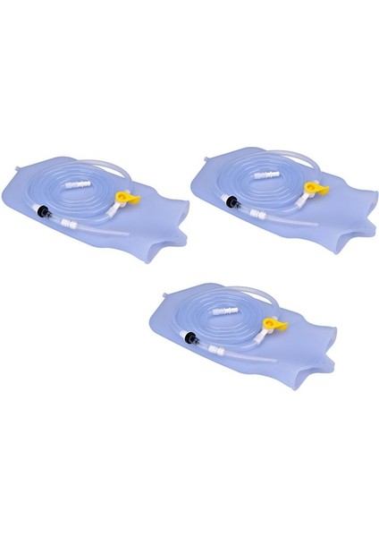 3x 2000ML Kabız Sli Flusher Kadın Hijyen Hijyen Lavman Torbası Setleri Kolon Temizleme Silikon Hortum Sağlık Temizleyici Kiti (Yurt Dışından)